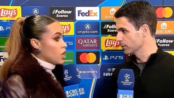 ‘Damn she’s savage’ – Awkward moment reporter raises eyebrow at Arteta claim as new interview emerges after PSG loss