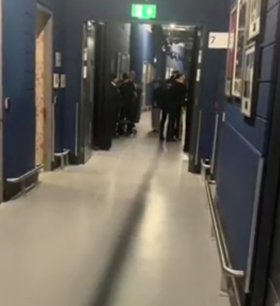 Elizabeth Hurley snogs boyfriend Billy Ray Cyrus as he surprises her backstage at the NTAs