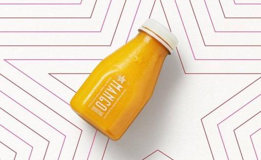 Pret mango smoothie bottle.