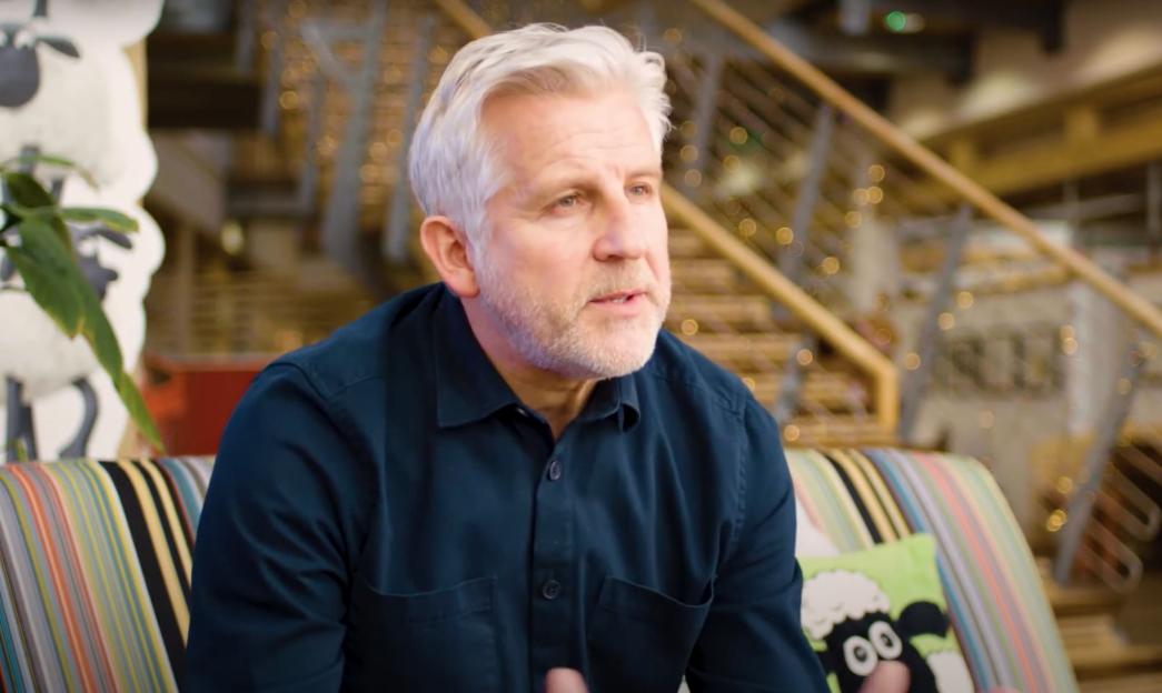 Sean Clarke, Aardman Managing Director, in interview.