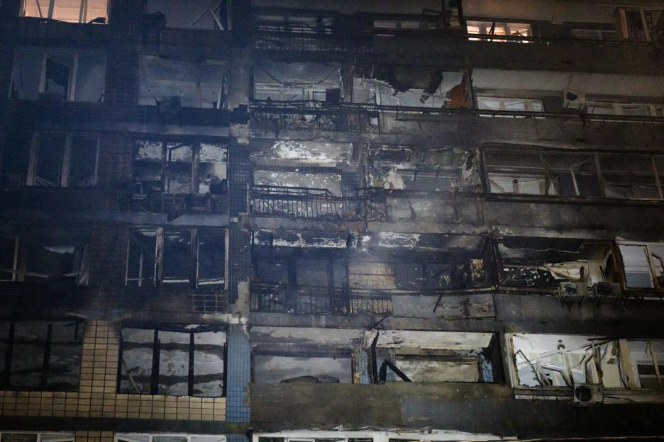 Russian Strike Knocks Out Power In Part Of Kyiv