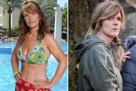 Siobhan Finneran in Benidorm: then and now.