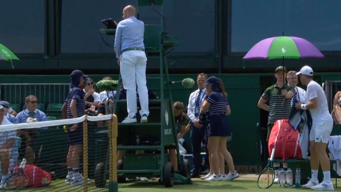 Wimbledon ball kid removed from court as umpire is forced to ask for help