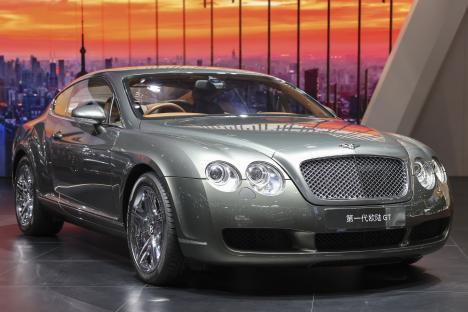 Bentley Continental GT on display at the Shanghai Auto Show.