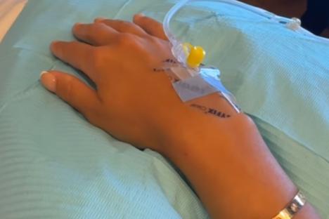 Towie’s Yazmin Oukhellou rushed to hospital and put on a drip as she sends warning to fans