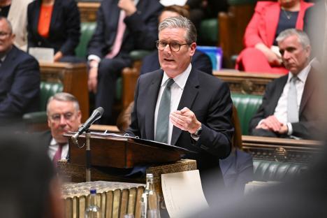 Keir Starmer addressing MPs in the House of Commons.