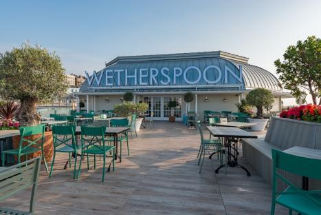 Royal Victoria Pavilion Wetherspoon's rooftop patio.