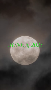 Full moon with the text