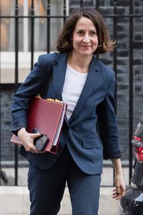 Liz Kendall leaving 10 Downing Street after a cabinet meeting.