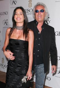 Elisabetta Gregoraci and Flavio Briatore at a party.