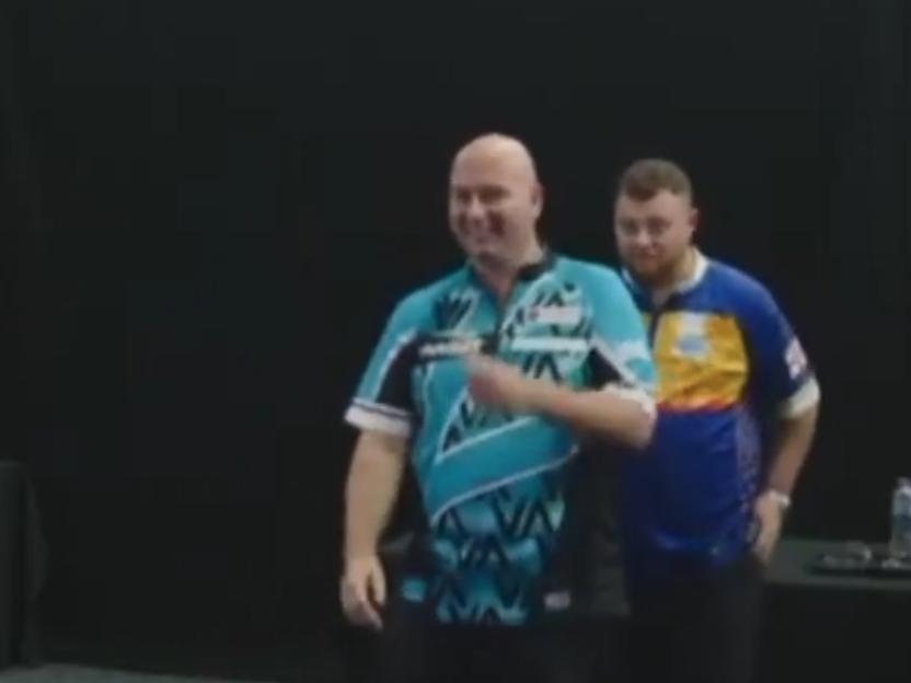 ‘Did you do what I thought you did?’ – Awkward moment darts match is interrupted by star doing a James Wade
