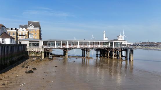 Drone view of Gravesend Town Pier.