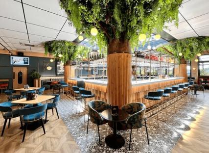 Interior view of Mill Rythe Holiday Park bar.