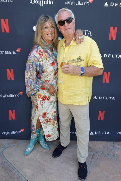 Mary Stävin and Nicholas Wilcockson at the BAFTA Garden Party.