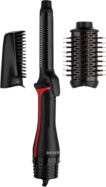 Revlon One-Step Blow-Dryer with three attachments.