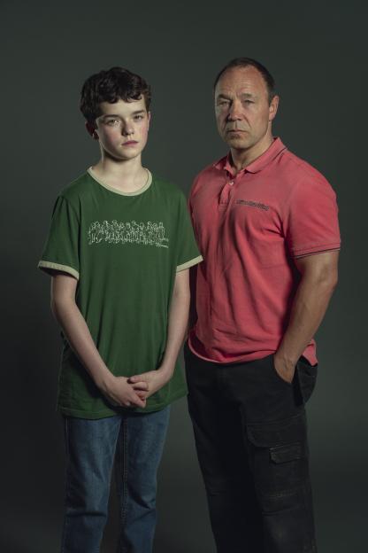 Owen Cooper and Stephen Graham in Adolescence.
