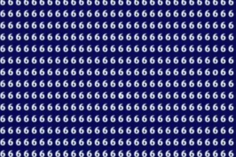 Everyone can see the 6’s but only the most intelligent can spot the 0 in this mind boggling illusion in under 8 seconds