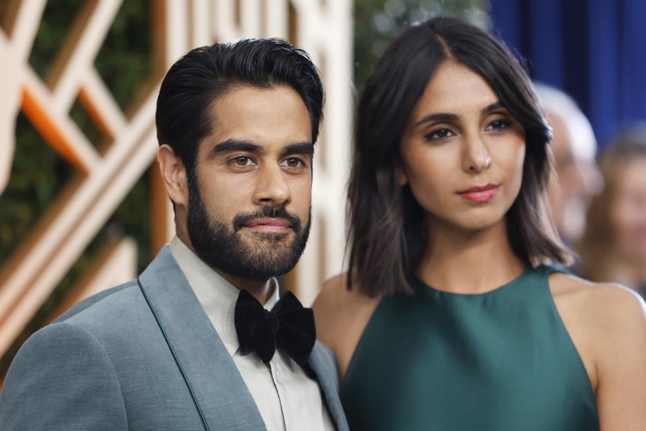 Sacha Dhawan and Anjli Mohindra attending the 28th Annual Screen Actors Guild Awards.