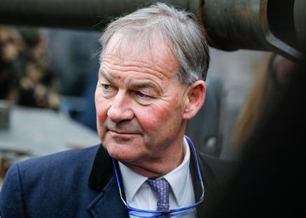Rupert Lower, Reform UK, at a farmer's protest in London.