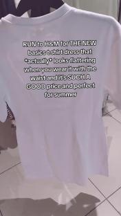 H&M t-shirt dress; flattering, good price.
