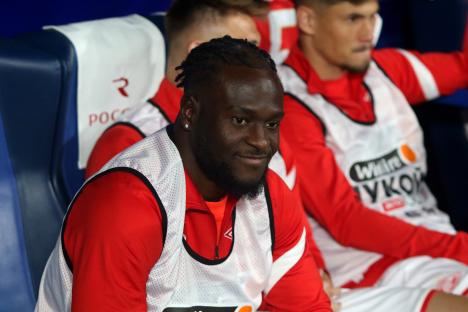 Victor Moses of Spartak Moscow during a Russian Premier League match.
