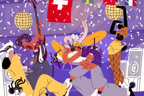 Everyone can see the Eurovision singers & dancers – but can you spot five hidden microphones in under 60 seconds?