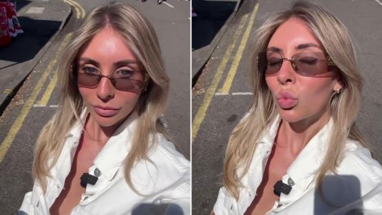 Bonnie Blue defies Premier League stadium ban despite being escorted out after offer to give fans ‘good time’
