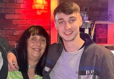 Jay Slater and his mother, Debbie Duncan, in a photo.