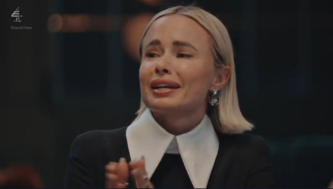 Awkward moment MAFS UK bride looks horrified with partner at first dinner party as her couple swap joke fails to land
