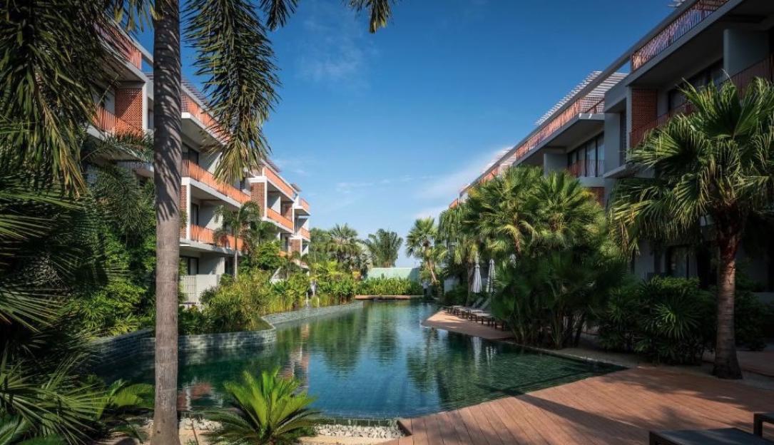 Pool and resort buildings at TUI BLUE Angkor Grace Wellness Resort.