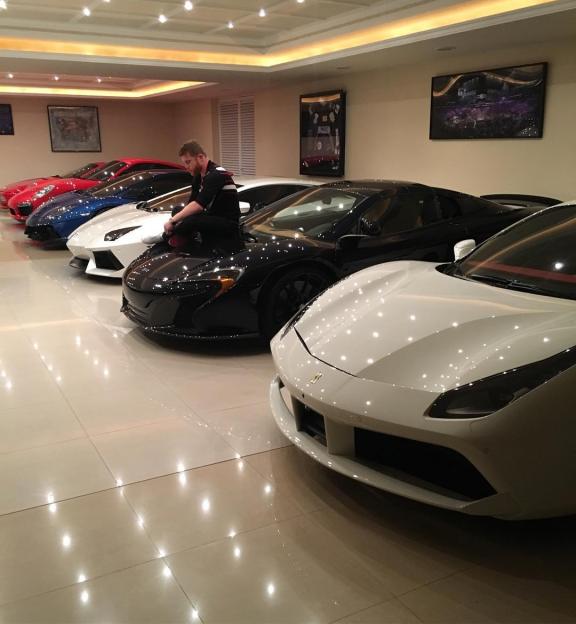 Alvarez has a car collection worth £8.3m