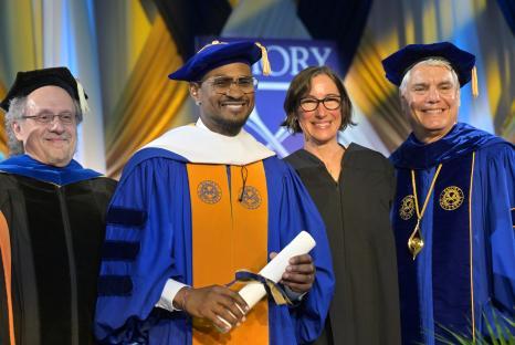 Usher receiving an honorary doctorate at Emory University.