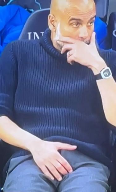 Pep Guardiola caught on camera