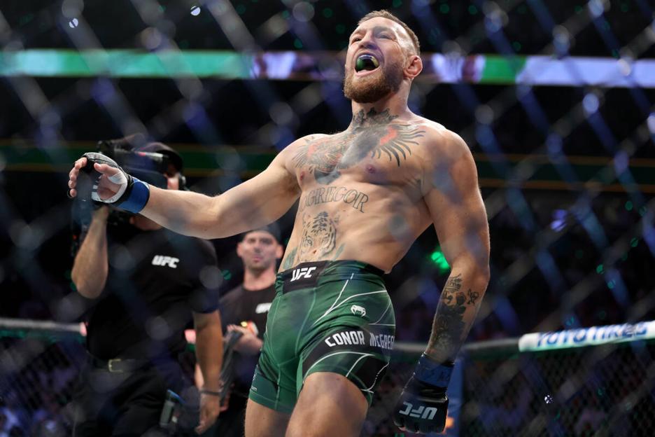 Conor McGregor in a UFC match.
