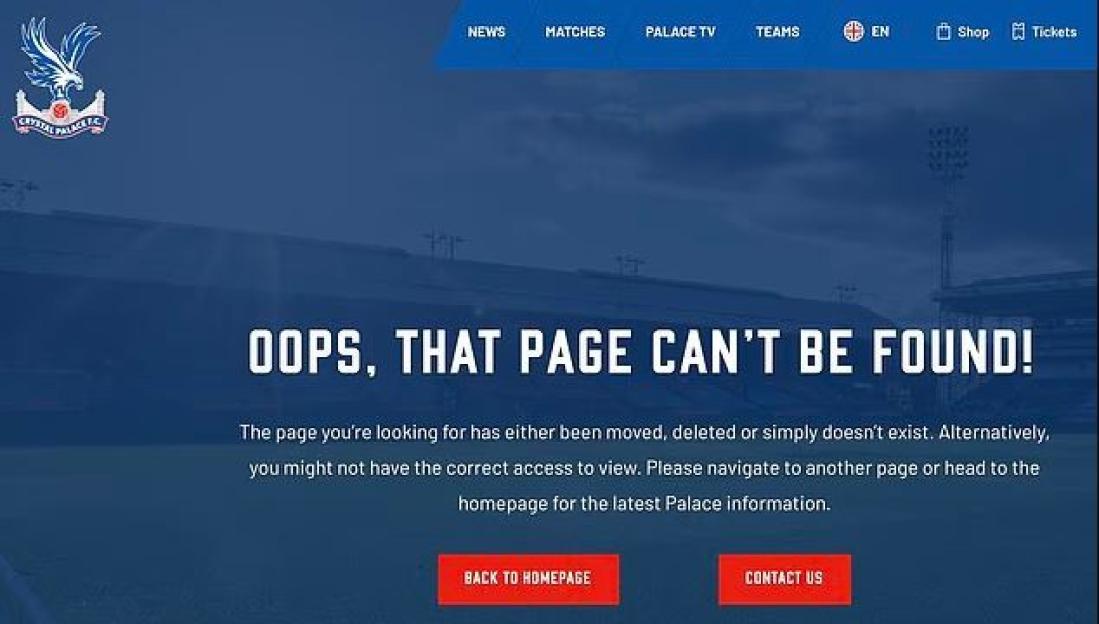 Crystal Palace website