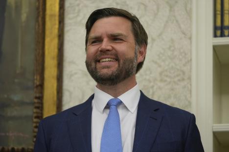 Smiling Vice President JD Vance.