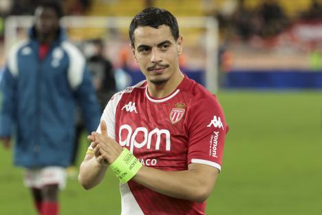 Wissam Ben Yedder of AS Monaco applauding fans.