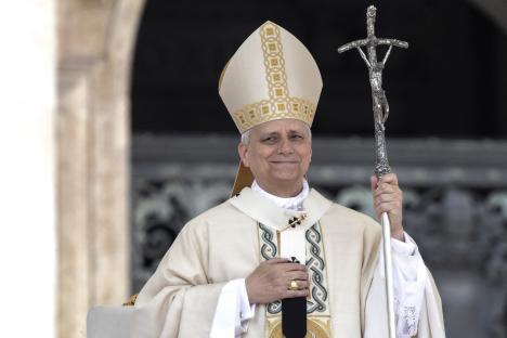 Pope Leo XIV at his inauguration Mass.