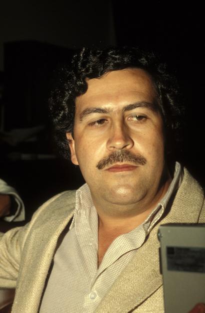 Photo of Pablo Escobar, leader of the Medellín Cartel.