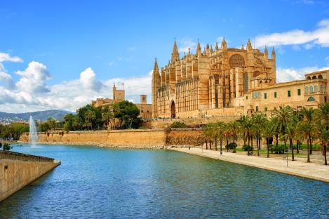 La Seu Cathedral in Palma de Mallorca, Spain.