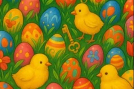 Everyone can find the Easter eggs but only those with a high IQ and eyes of a hawk will spot the hidden bunnies in 5secs