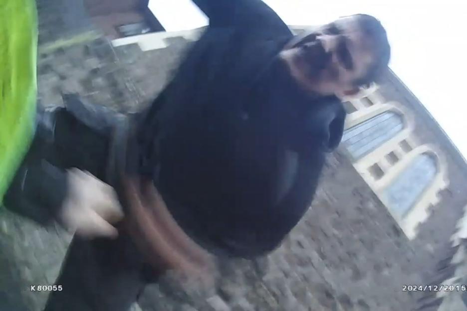 Terrifying moment cop is battered by thug in 50-second blitz of punches and kicks leaving him with broken bones