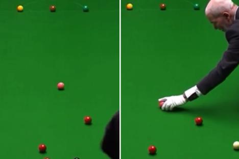 Fans baffled as referee makes incredible blunder at World Snooker Championship while respotting pink in O’Sullivan clash