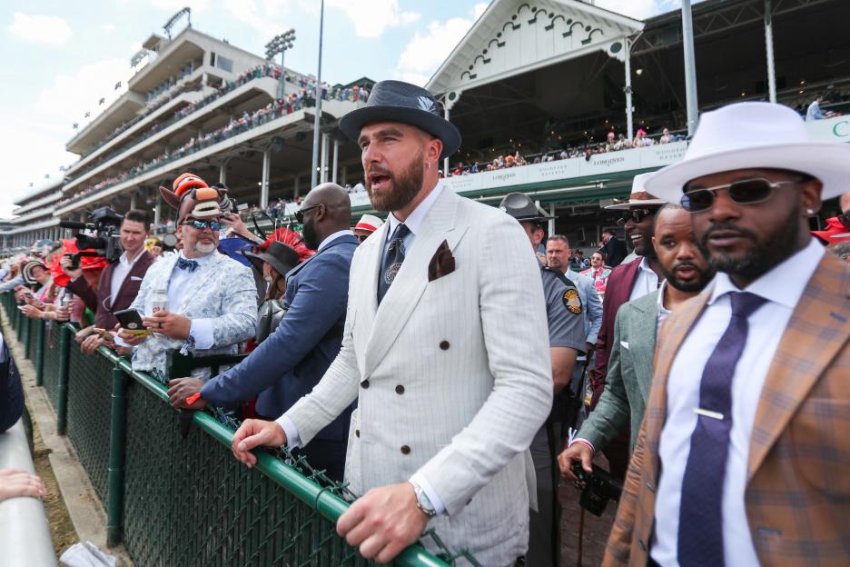 Travis Kelce at the Kentucky Derby.