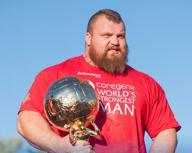 Eddie Hall winning the 2017 World's Strongest Man competition.
