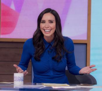 Christine Lampard on the set of the Loose Women TV show.