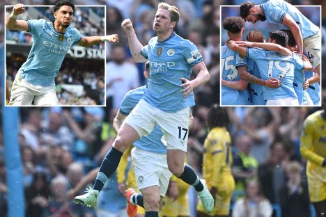 Man City 5 Crystal Palace 2: Kevin De Bruyne leads dramatic comeback in seven-goal thriller days after announcing exit