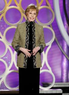 Carol Burnett accepting the Carol Burnett TV Achievement Award.