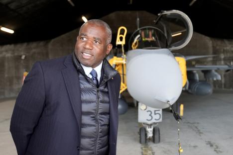 David Lammy touring a NATO Air Base in Iceland.
