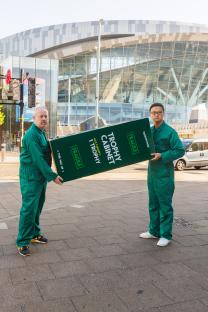Paddy Power pokes fun at Spurs by delivering ‘bespoke’ trophy cabinet to Tottenham with room for ONE trophy